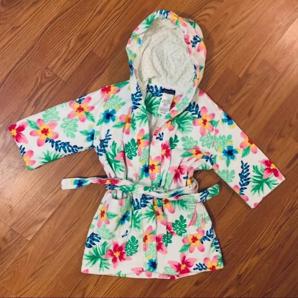 Nautica Bright Colorful Terry Cloth Robe W/Belt Swim Cover Up Size 5/6 - Picture 1 of 13